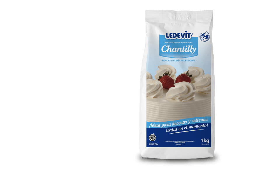 Polvo para preparar Mousse sabor Crema Chantilly