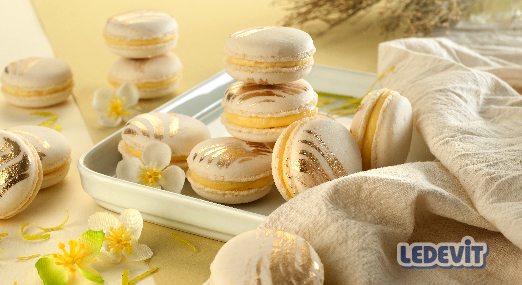 Macarons con crema de manteca sabor limón