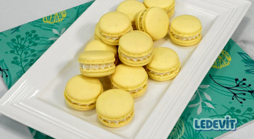 Macarons rellenos con Crema de Banana