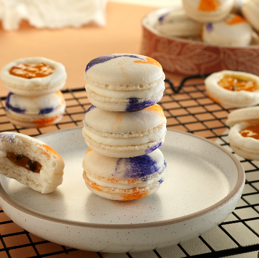 Macarons con reduccion de Maracuyá