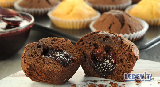 Muffins de Chocolate con Frutos Rojos