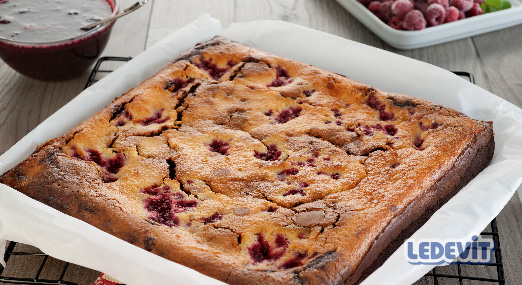 Brownie Cheesecake con frambuesas